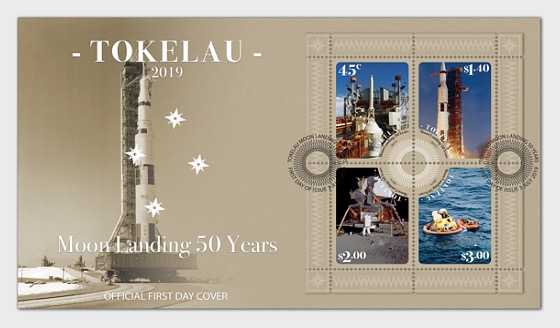 2019 2019 Tokelau - Moon Landing 50 Years Miniature Sheet First Day Cover - First Day Cover