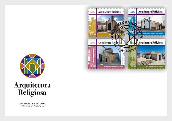 2025 Arquitectura Religiosa en Portugal - Sobre de Primer Dia