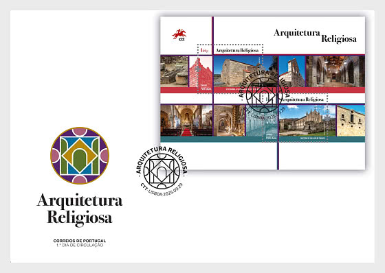 2025 Arquitectura Religiosa en Portugal - Sobre de Primer Dia