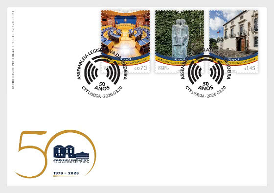 2026 50 Jahre Autonomie der Autonomen Region Madeira - Ersttagbriefe