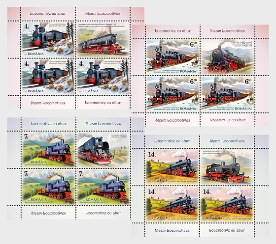 2025 Locomotives à Vapeur - Mini-feuilles