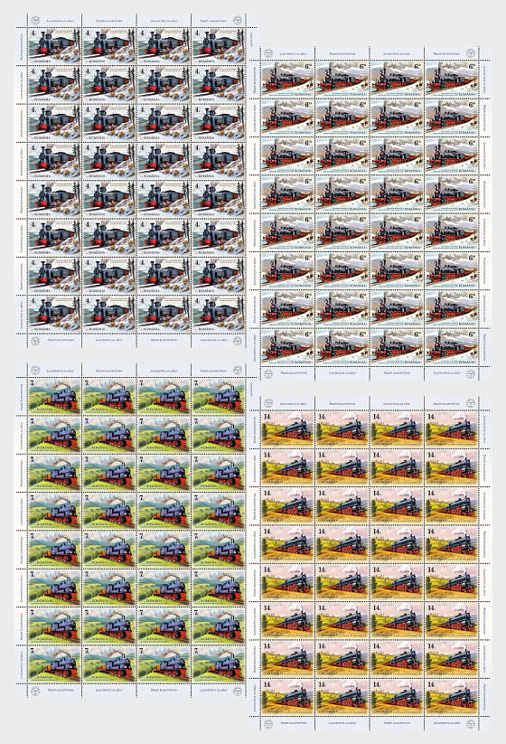 2025 Locomotives à Vapeur - Feuilles entières