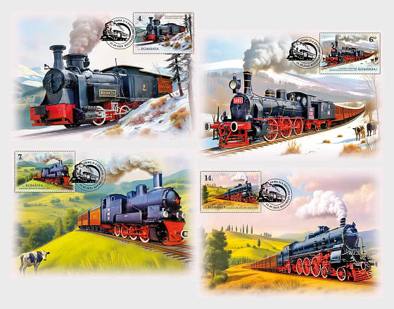 2025 Locomotives à Vapeur - Maxi Cards