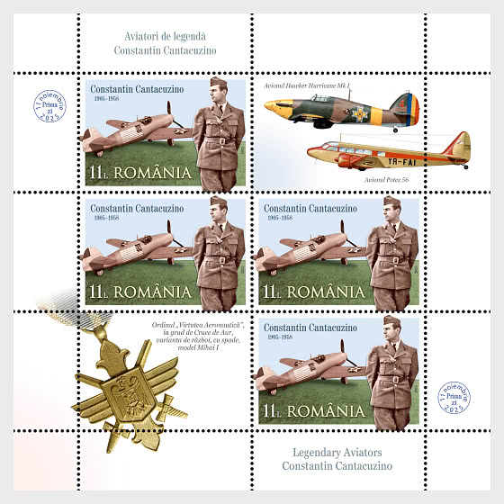 2025 传奇飞行员 - 康斯坦丁·坎塔库齐诺 - 小版张