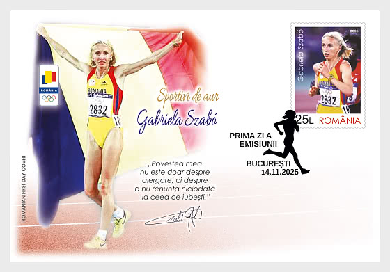 2025 PRE-ORDER Athlètes en Or - Gabriela Szabó - Enveloppes de Premier Jour