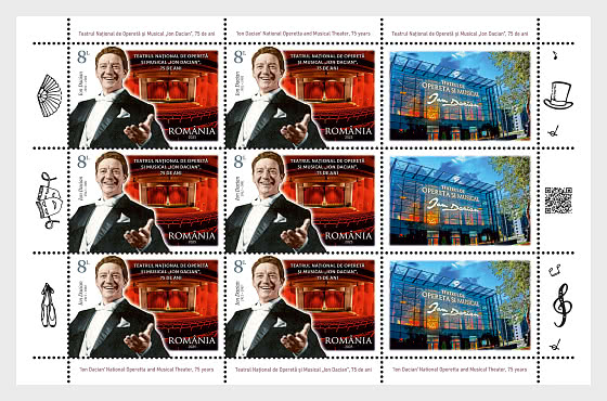 2025 Ion Dacian National Operetta And Musical Theater, 75 Years - Type II - Sheetlets