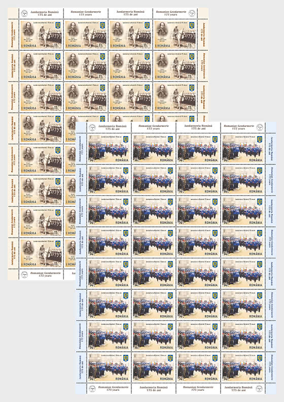 2025 罗马尼亚宪兵队 - 175周年 - Full sheets