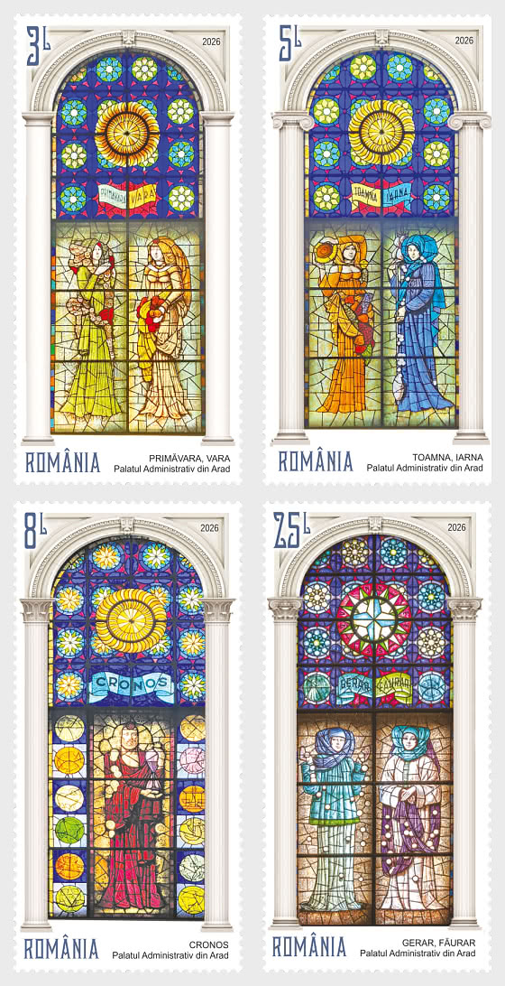 2026 The Seasons in the Light Of Stained Glass, Sever Frentiu - Set