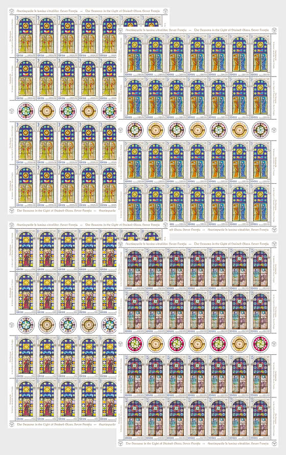 2026 Времена года в свете витражей, Север Френциу - Полные листы