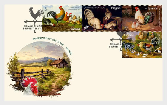 2026 Hähne - Ersttagbriefe