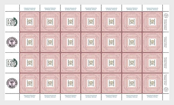 2026 International Federation Of Philately, 100 Years - Type II - Full sheets