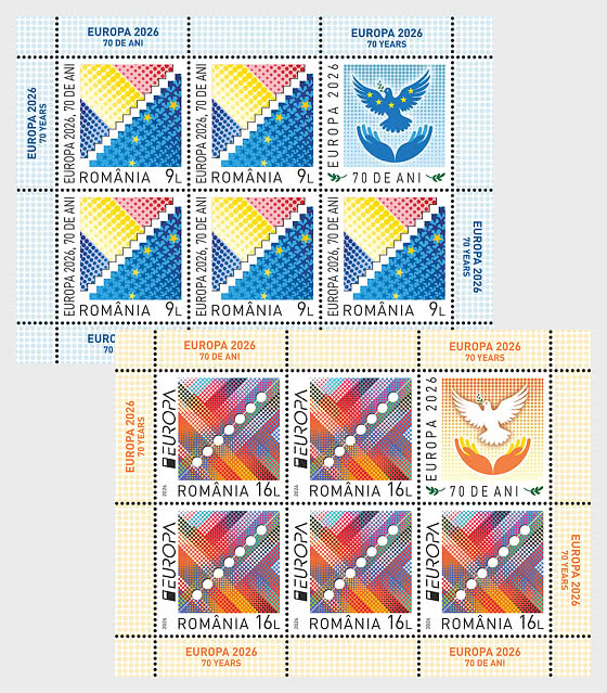 2026 EUROPA, 70 лет - Марочные листы