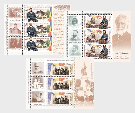 2026 Journée du Timbre-poste Roumain - Familles Historiques, La Famille Brătianu - Mini-feuilles
