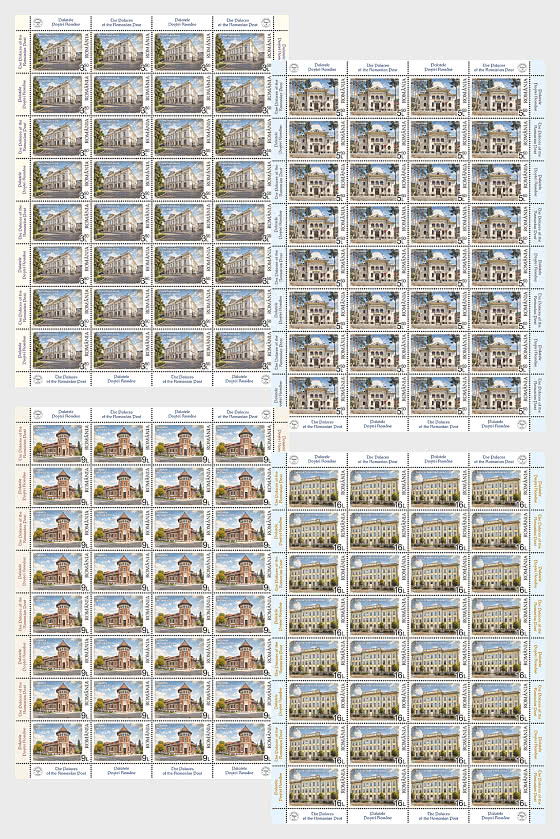 2026 The Palaces of the Romanian Post - Full sheets