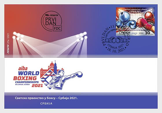 2021 Campeonato Mundial de Boxeo - Serbia 2021 - Sobre de Primer Dia