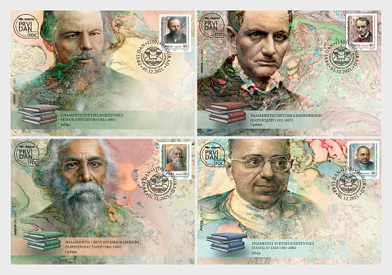 2021 Escritores de renombre mundial - Sobre de Primer Dia