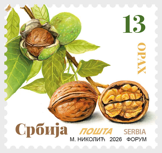 2026 Definitive Stamp - Walnut - Set