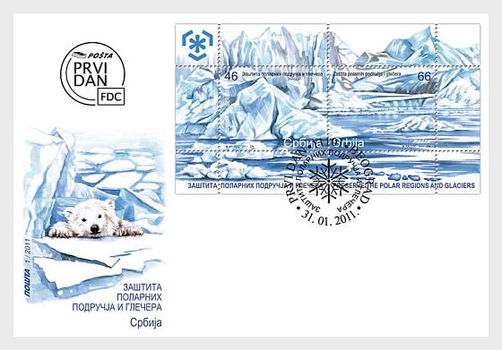 2011 Conservación de las regiones polares y los glaciares - Sobre de Primer Dia