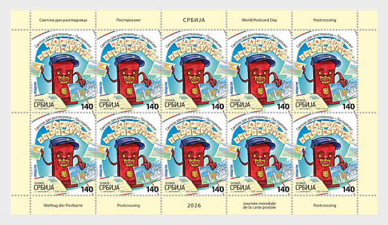2026 World Postcard Day - Postcrossing - Sheetlets