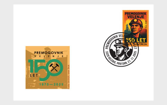 2025 Jubiläen – 150 Jahre Velenje-Mine - Ersttagbriefe