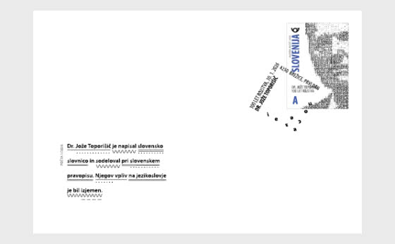 2026 Dr. Jože Toporišič - Enveloppes de Premier Jour