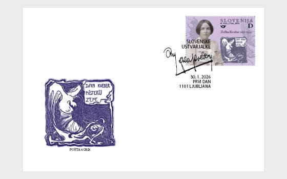 2026 Les Femmes Slovènes dans les Arts - Zofka Kveder - Enveloppes de Premier Jour