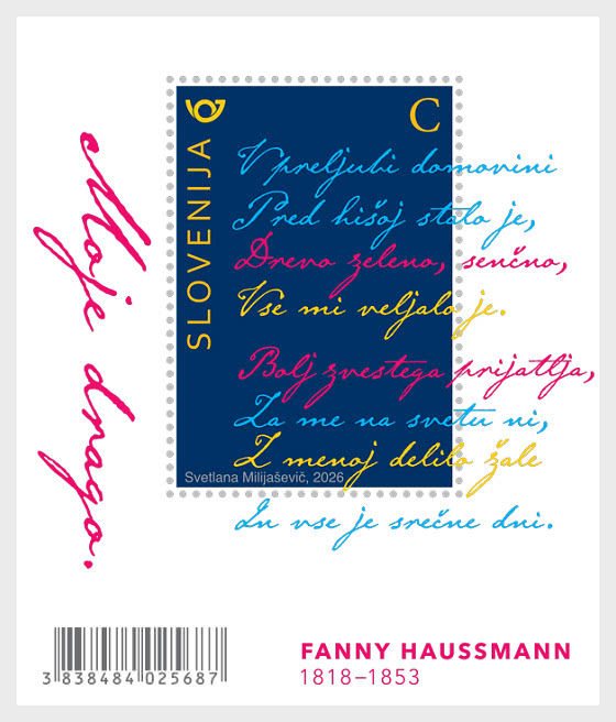 2026 Slovene Poetry - Fanny Haussmann - Miniature Sheet