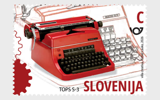 2026 Meilensteine ​​des Technischen Erbes Sloweniens – Schreibmaschine TOPS S-3 - Serie