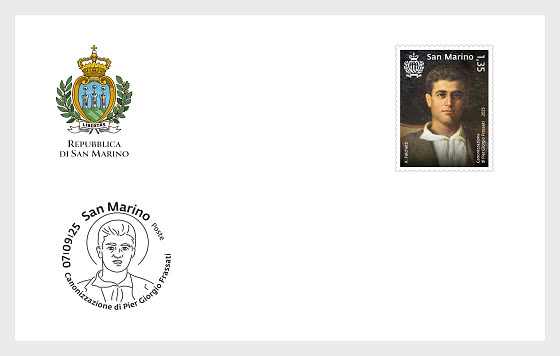 2025 Canonization of Pier Giorgio Frassati - Joint Issue San Marino - Italy - Vatican - Sovereign Order of Malta - First Day Cover