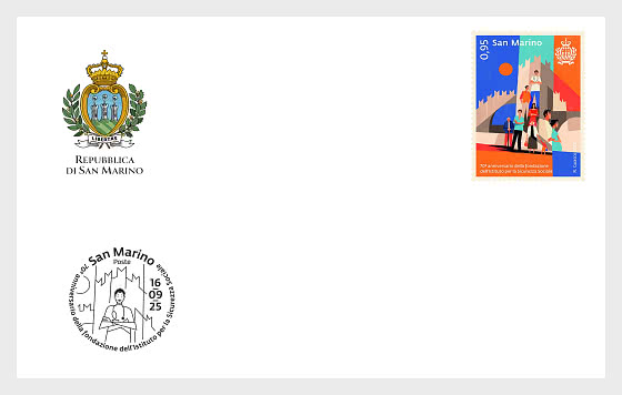 2025 70 Aniversario de la Fundación del Instituto de Seguridad Social - Sobre de Primer Dia