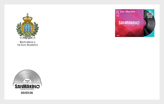 2026 圣马力诺歌曲大赛 - 首日封