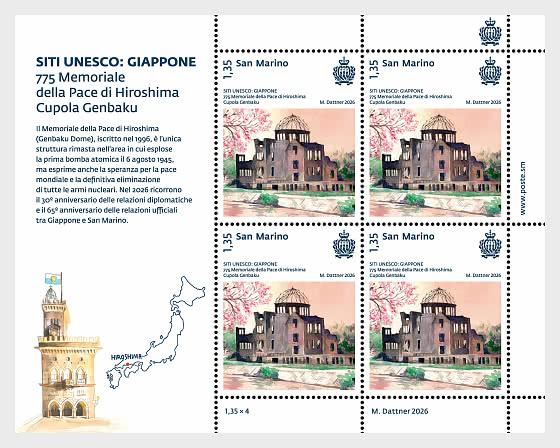 2026 Siti Patrimonio Mondiale UNESCO – Giappone - Minifogli CTO