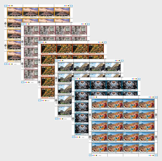 2025 联合国教科文组织世界遗产——墨西哥 - (3 个办事处) - 小版张 CTO