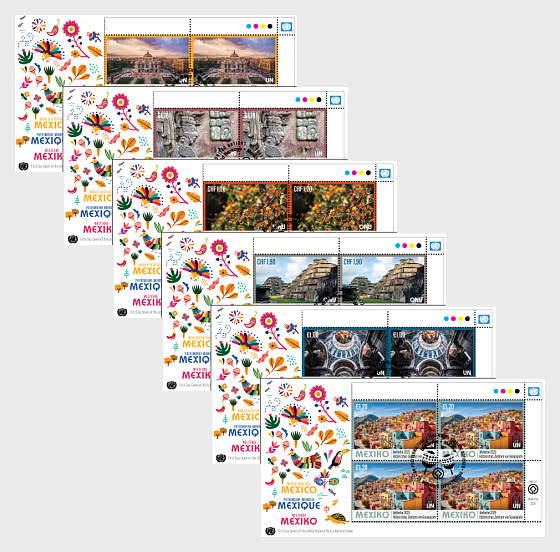 2025 联合国教科文组织世界遗产——墨西哥 - (3 个办事处) - 首日封