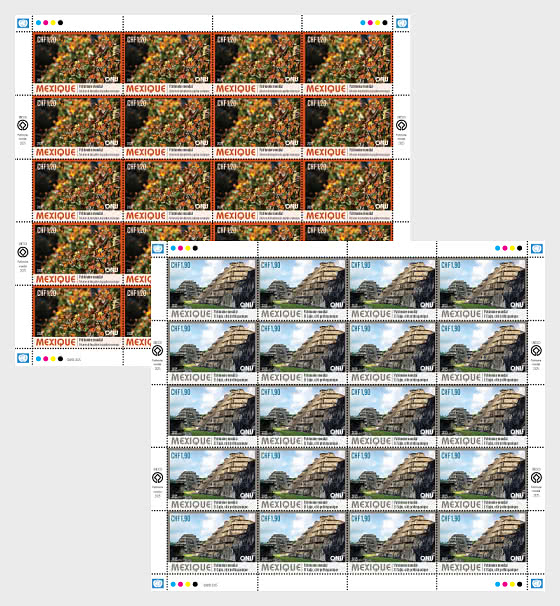 2025 Patrimonio Mundial de la UNESCO - (Ginebra) - Mini Hojas CTO