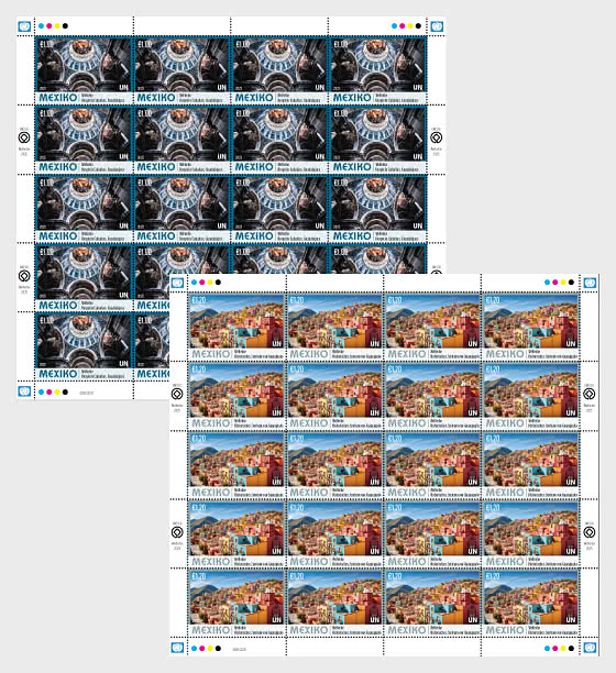 2025 Всемирное наследие ЮНЕСКО - Мексика - (Вена) - Марочные листы CTO