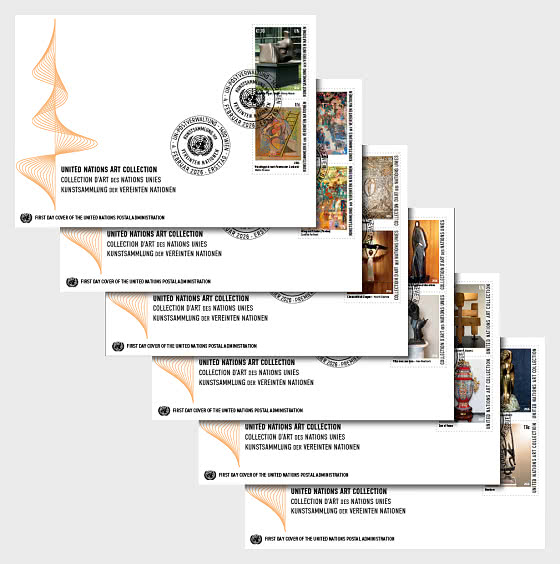 2026 Collezioni d'arte delle Nazioni Unite - (3 Uffici) - FDC singoli francobolli