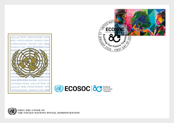 2026 ECOSOC 80. Jahrestag NY Endgültig - Ersttagbriefe