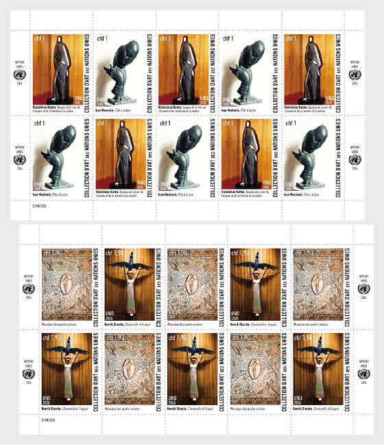 2026 Collezioni d'arte delle Nazioni Unite - (Ginevra) - Minifogli CTO