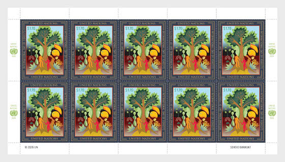 2026 Journée Internationale des Forêts - (New York) - Mini-feuilles CTO