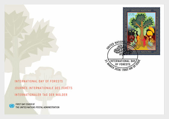 2026 国际森林日 - (纽约) - 首日封