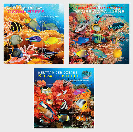 2023 World Oceans Day - Coral Reefs - (3 Offices) - Miniature Sheet